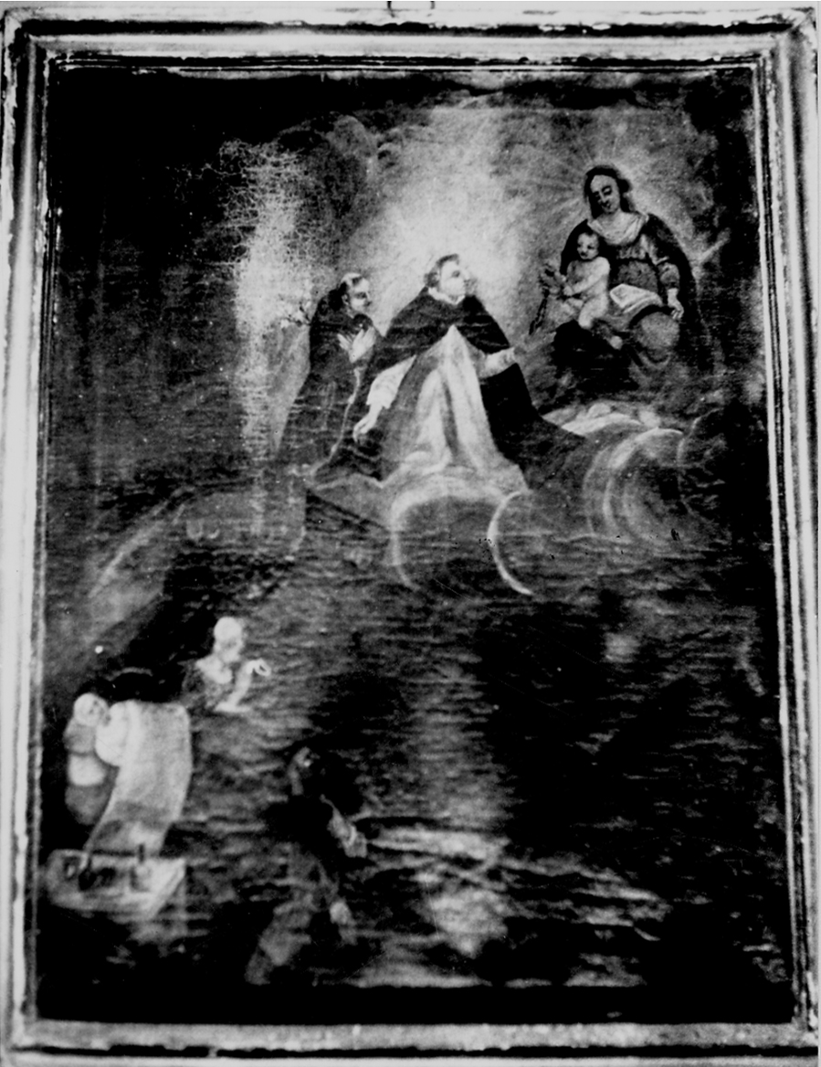 Intervento della Madonna del Rosario per guarigione (ex voto, opera isolata) - ambito biellese (secondo quarto sec. XVIII)