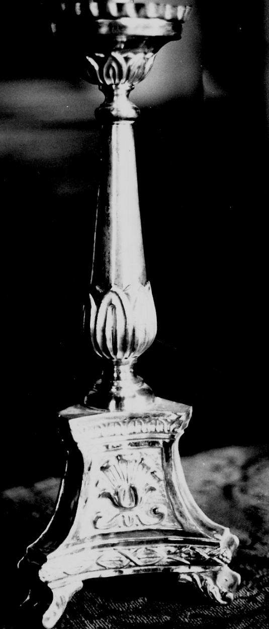 candeliere, serie - bottega biellese (inizio sec. XIX)