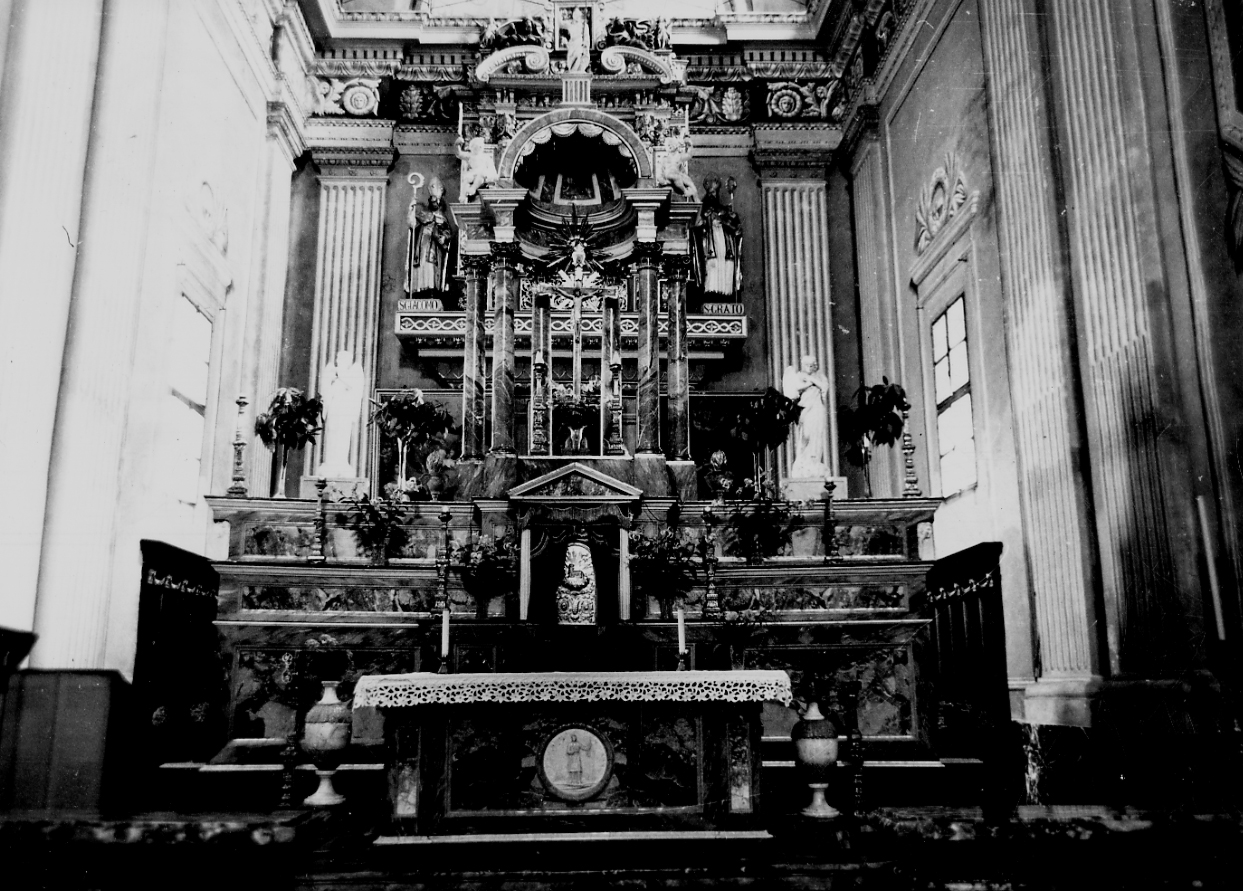 altare maggiore, opera isolata di Catella Stefano (primo quarto sec. XIX)