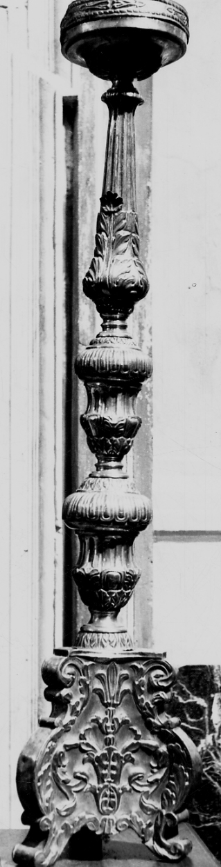 candeliere, serie - bottega biellese (prima metà sec. XIX)