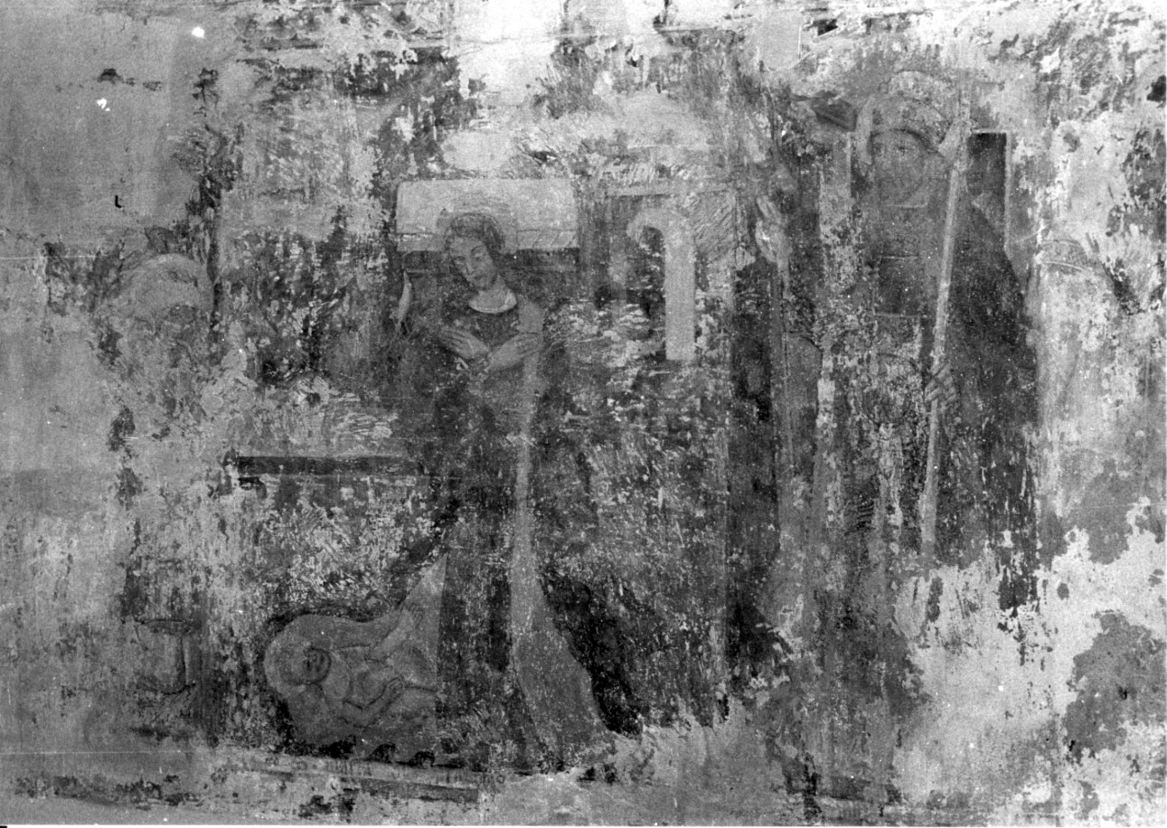 natività di Gesù (decorazione pittorica, elemento d'insieme) di Gaspare da Ponderano (fine/inizio secc. XV/ XVI)