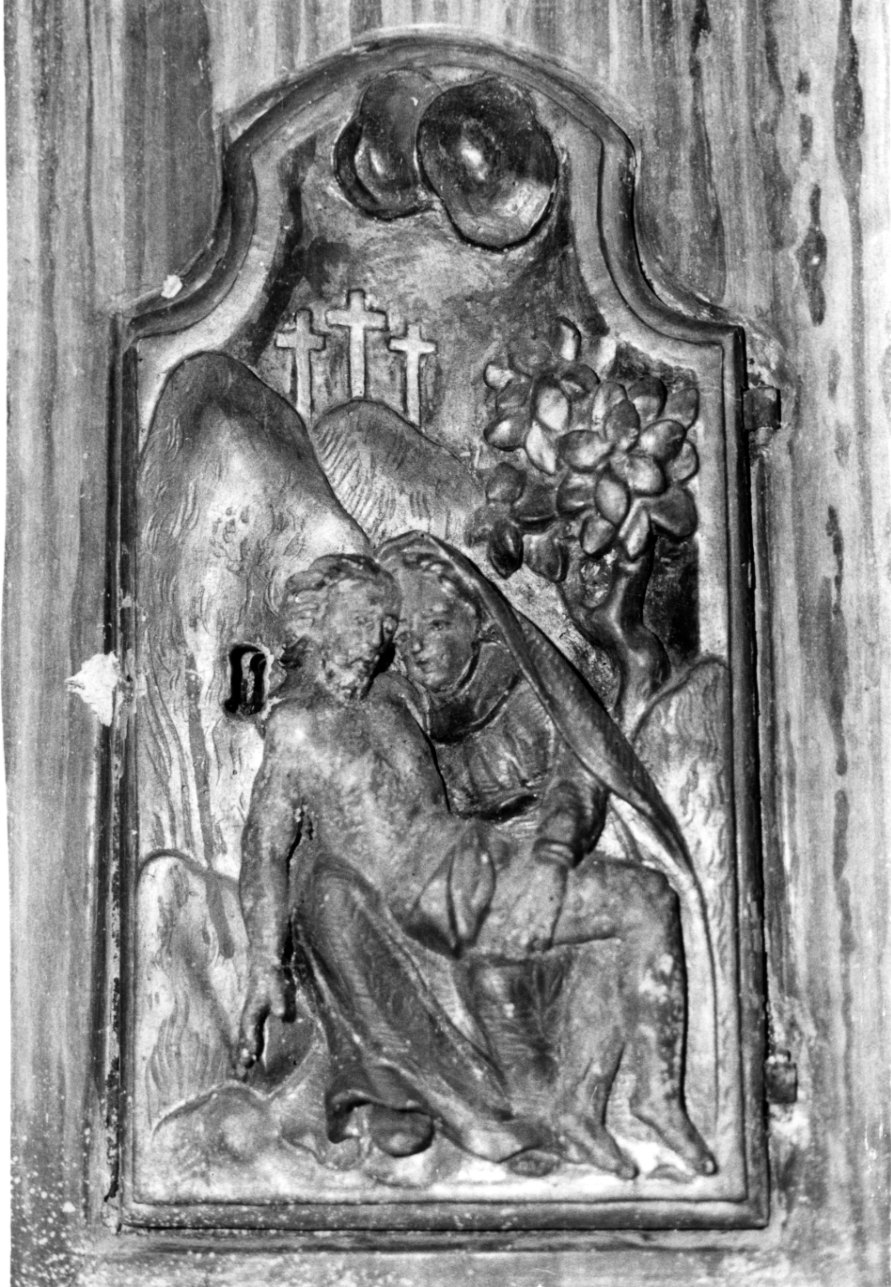 Pietà (sportello di tabernacolo, elemento d'insieme) - bottega biellese (prima metà sec. XIX)