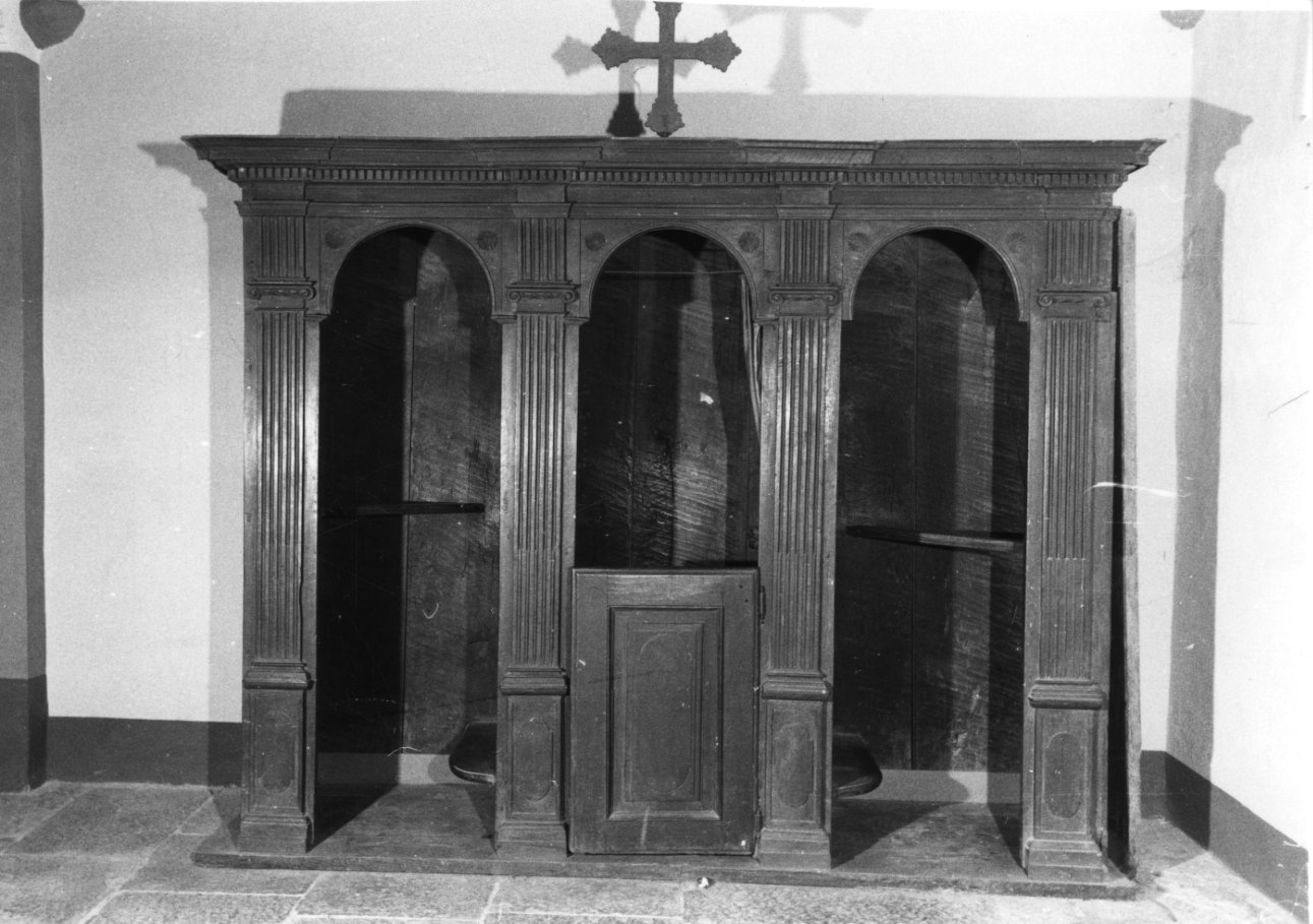 confessionale, opera isolata - bottega biellese (fine/inizio secc. XVIII/ XIX)