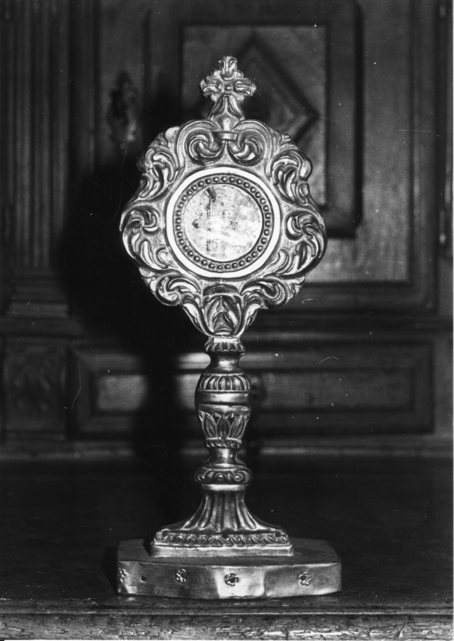 reliquiario - a ostensorio, opera isolata - bottega piemontese (seconda metà sec. XVIII)