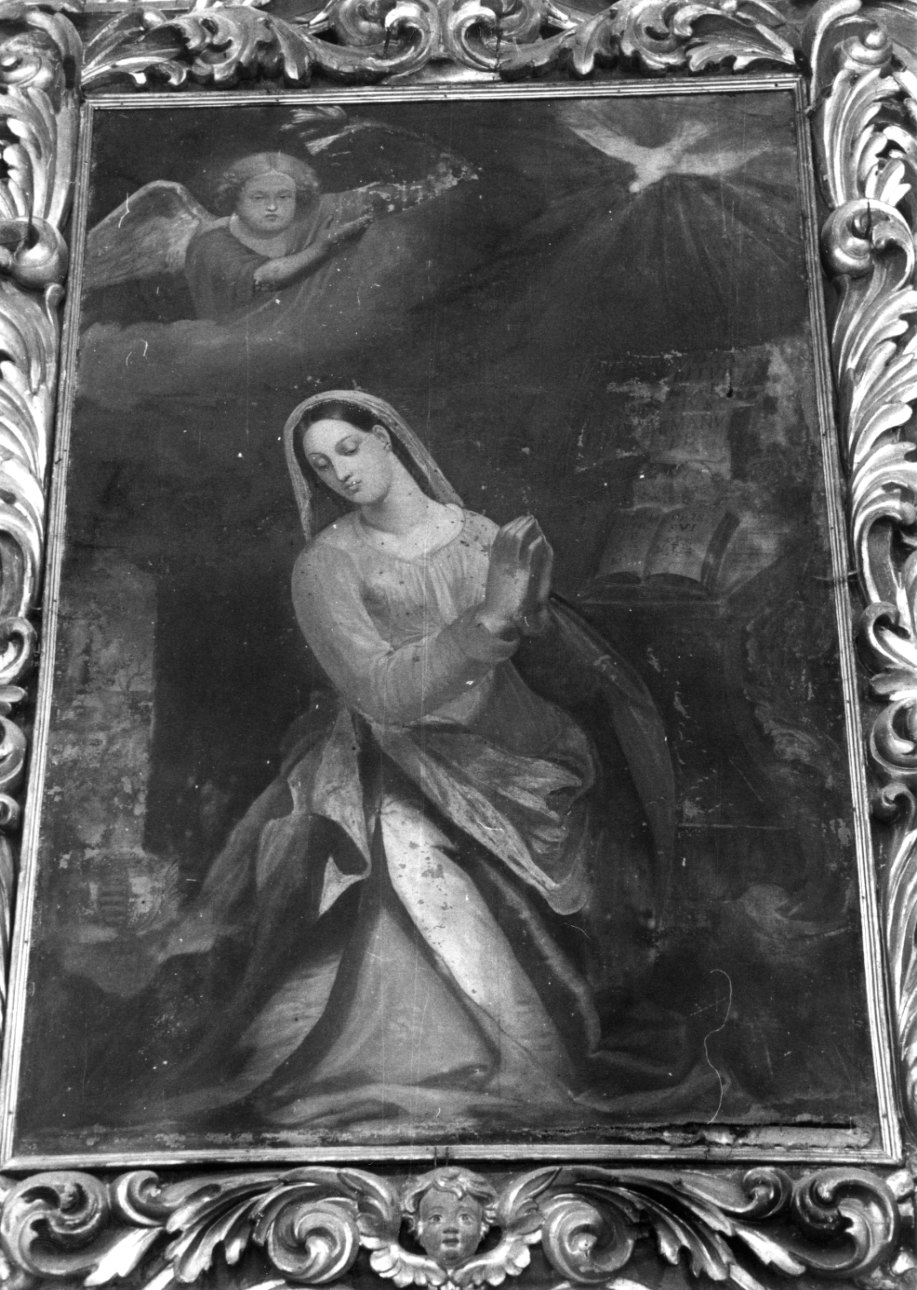 Madonna annunciata (dipinto, opera isolata) - ambito biellese (seconda metà sec. XVII)