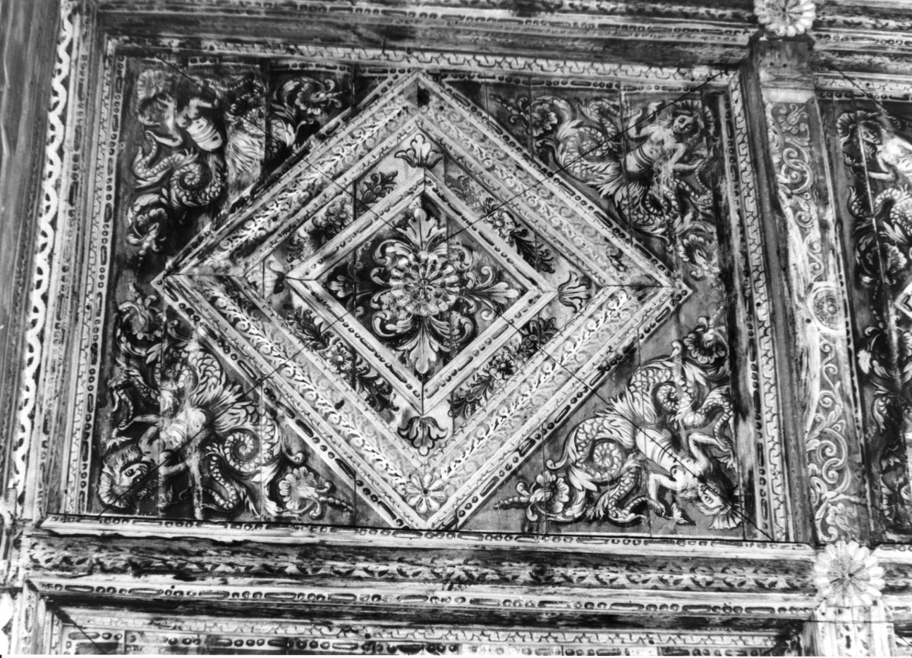 soffitto a cassettoni, opera isolata - bottega lombardo-piemontese (sec. XVII)