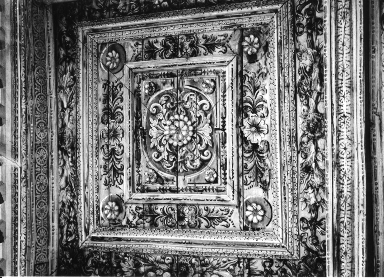 soffitto a cassettoni, opera isolata - bottega lombardo-piemontese (sec. XVII)