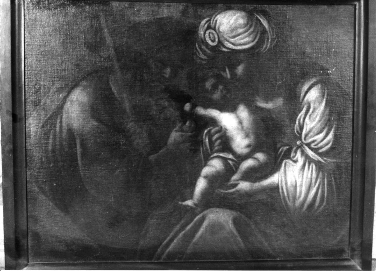 Sacra Famiglia (dipinto, opera isolata) - ambito lombardo-piemontese (sec. XVII)
