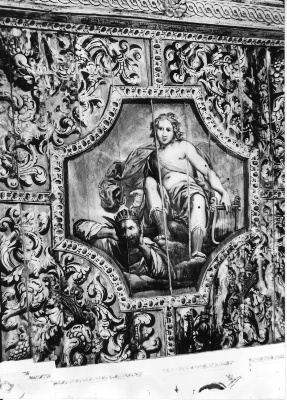 Apollo e Mida (dipinto, elemento d'insieme) di Gianoli Pier Francesco (terzo quarto sec. XVII)