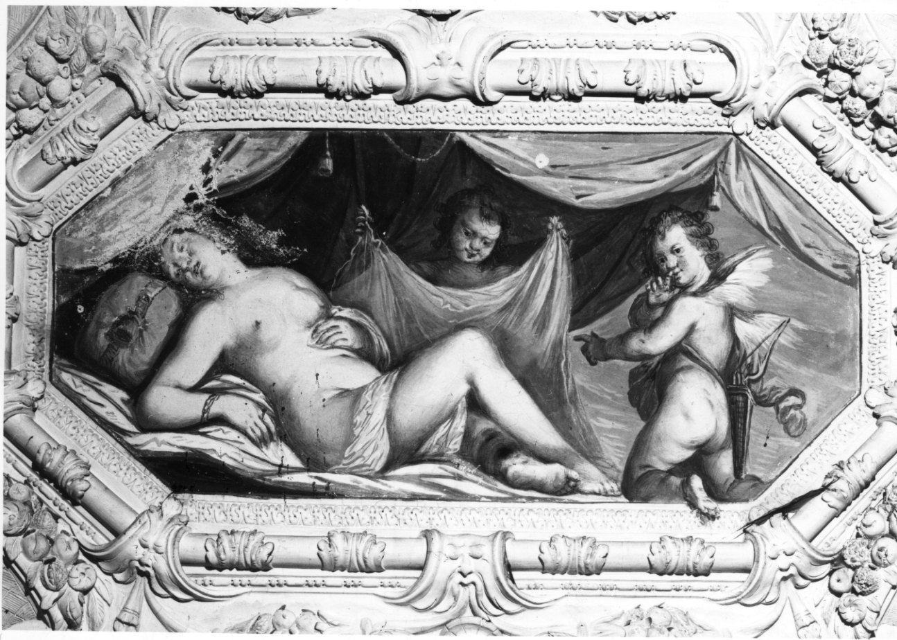 Eros e Anteros (dipinto, elemento d'insieme) - ambito lombardo-piemontese (sec. XVII)