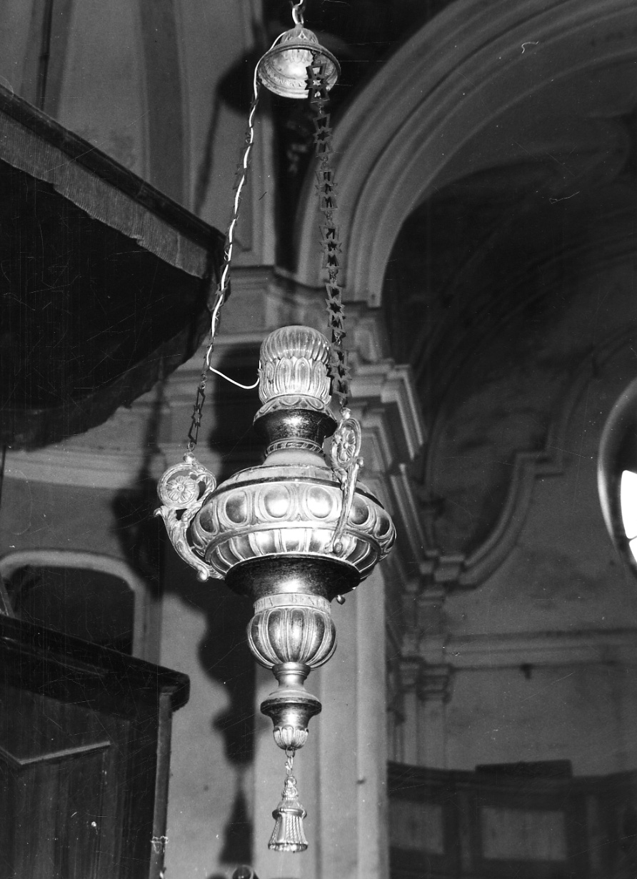 lampada pensile a vaso, coppia - bottega lombardo-piemontese (metà sec. XIX)