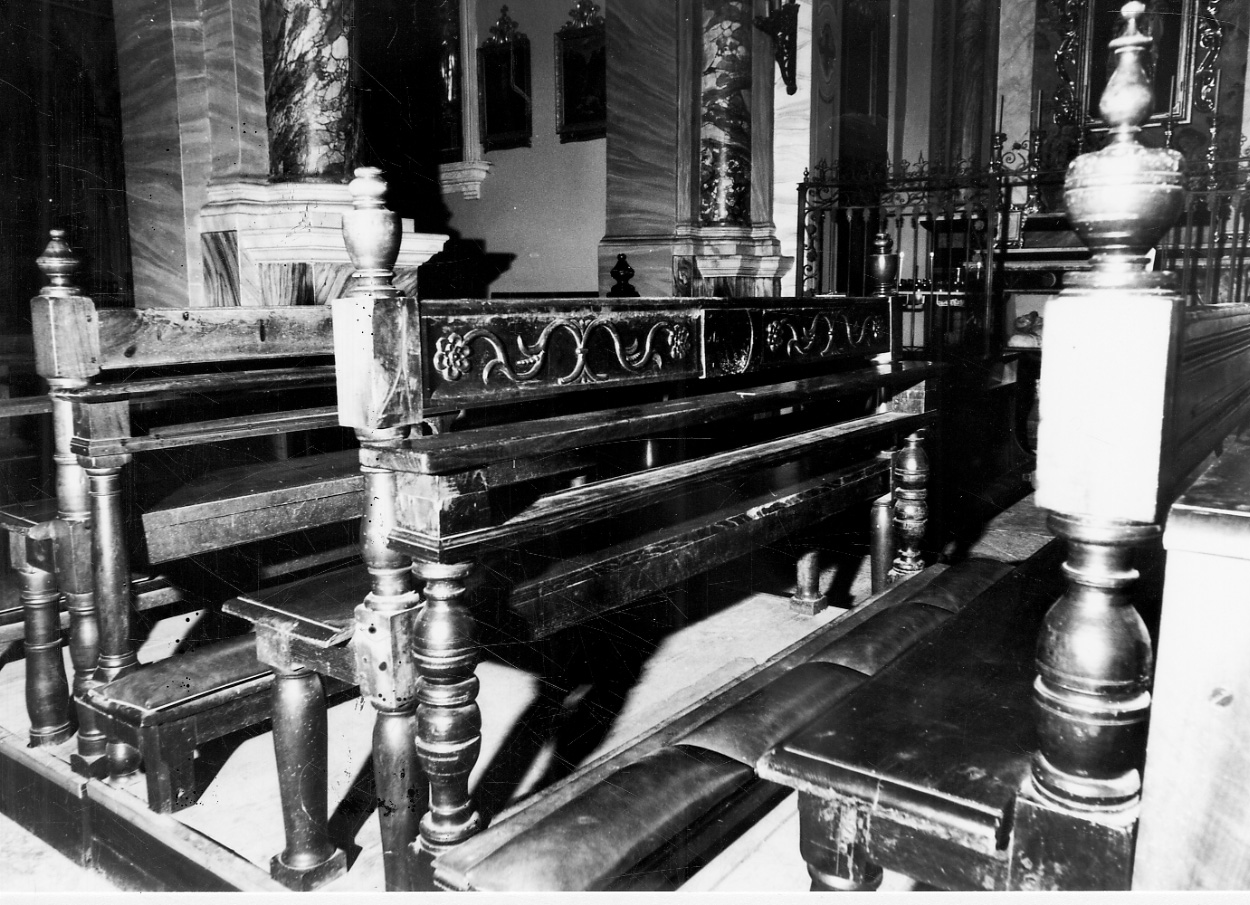 banco da chiesa, serie - bottega piemontese (sec. XIX)