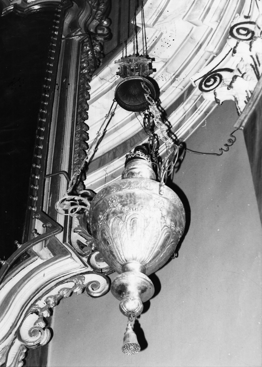 lampada pensile a vaso, coppia - bottega piemontese (fine sec. XVIII)