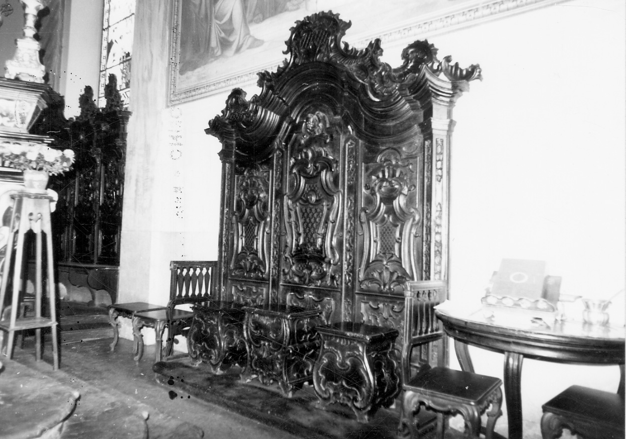 cattedra episcopale, opera isolata di Serra Gaspare (attribuito) (metà sec. XVIII)