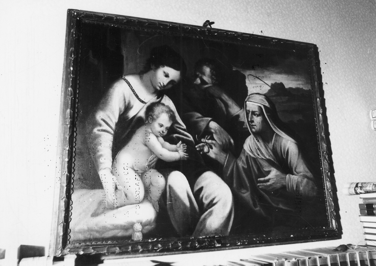Sacra Famiglia con Sant'Anna (dipinto, opera isolata) - ambito lombardo-veneto (inizio sec. XVII)