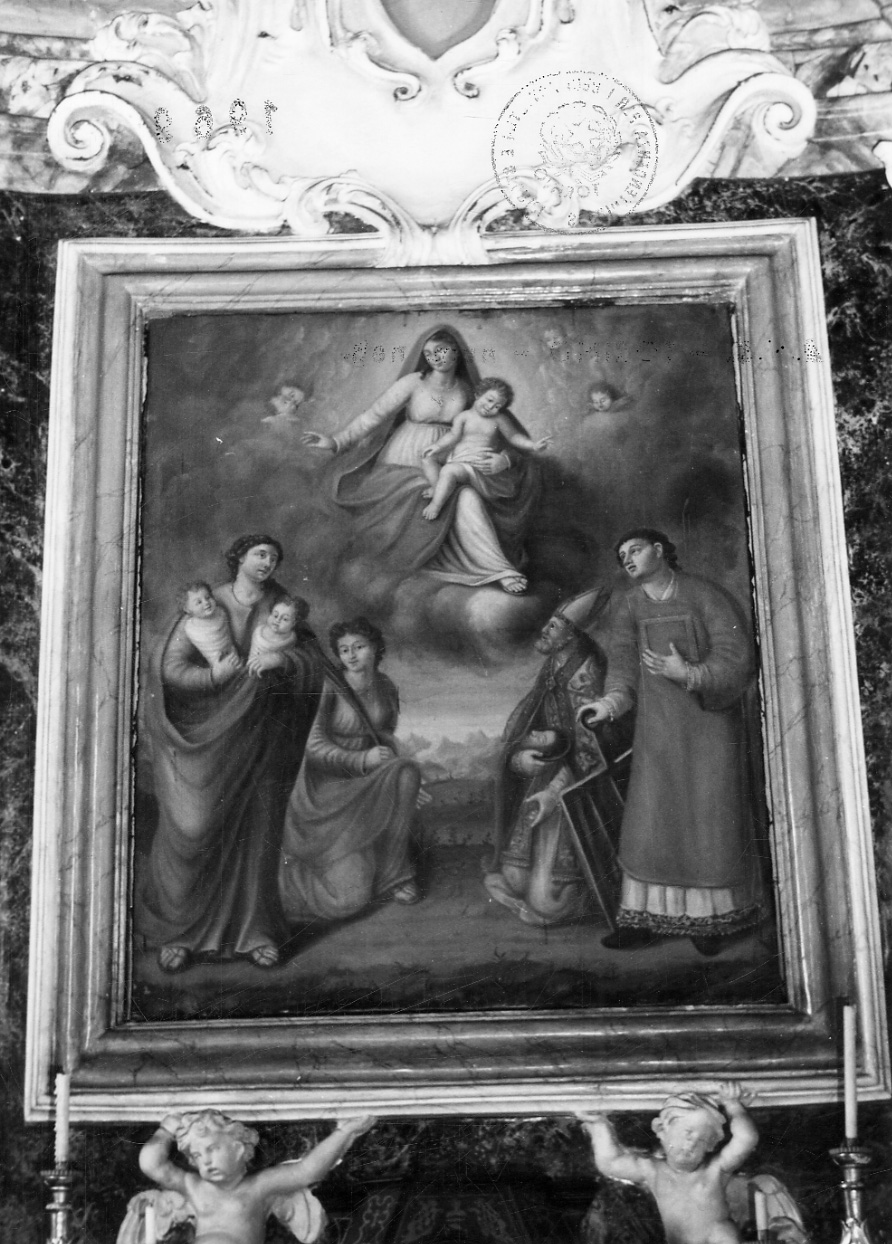 Madonna con Bambino e Santi (pala d'altare, opera isolata) - ambito vercellese (inizio sec. XVIII)