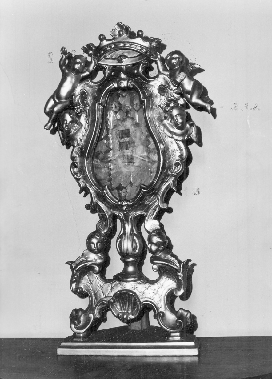 reliquiario-ostensorio, opera isolata - bottega piemontese (metà sec. XVIII)