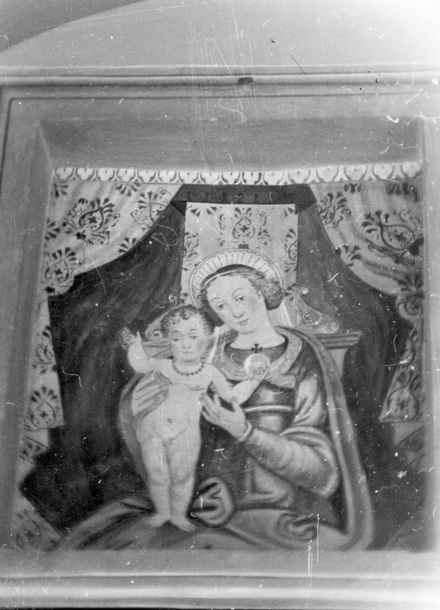 Madonna in trono con Bambino (dipinto, opera isolata) - ambito biellese (sec. XVII)