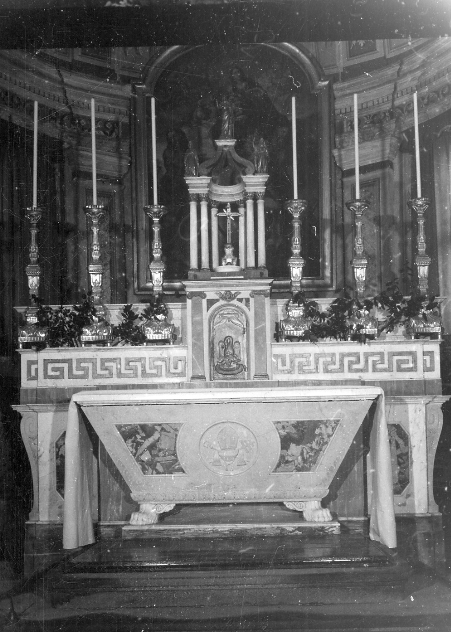 altare maggiore, opera isolata di Bottinelli Paolo (terzo quarto sec. XIX)