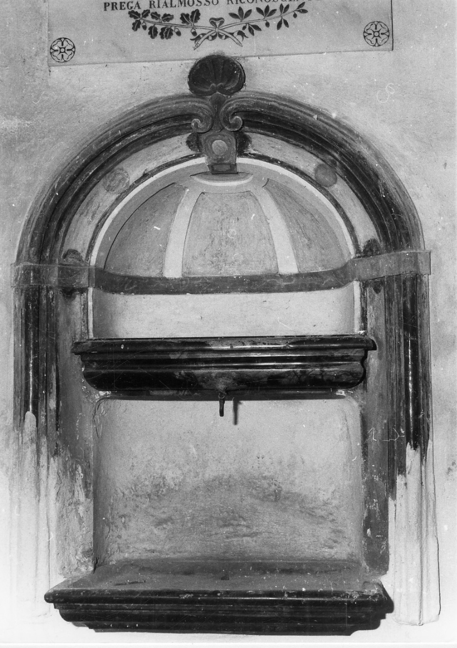 lavabo da sacrestia, opera isolata di Guglielmetti Giacomo Antonio (metà sec. XVIII)