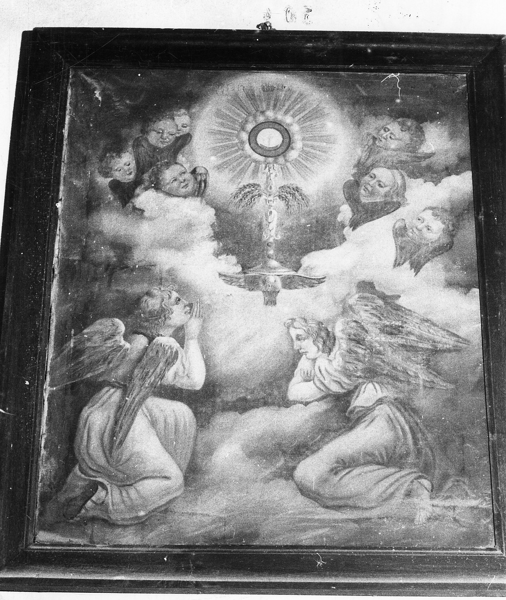 angeli con ostensorio (dipinto, opera isolata) - ambito biellese (sec. XVIII)