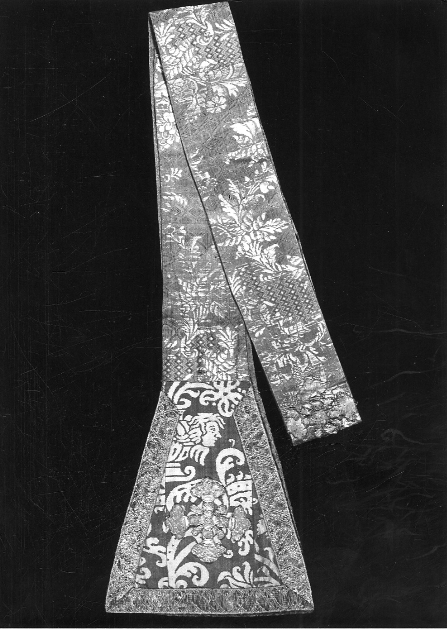 stola, elemento d'insieme - manifattura piemontese (sec. XVIII)