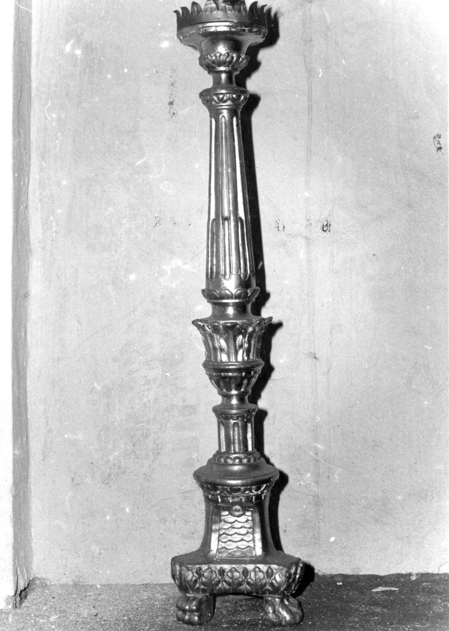 candeliere, serie - bottega vercellese (sec. XIX)