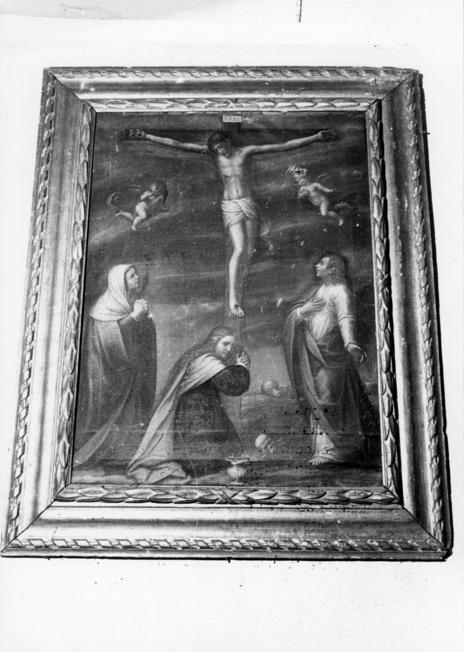 crocifissione di Cristo con la Madonna, San Giovanni e Santa Maria Maddalena (dipinto, opera isolata) - ambito biellese (sec. XIX)