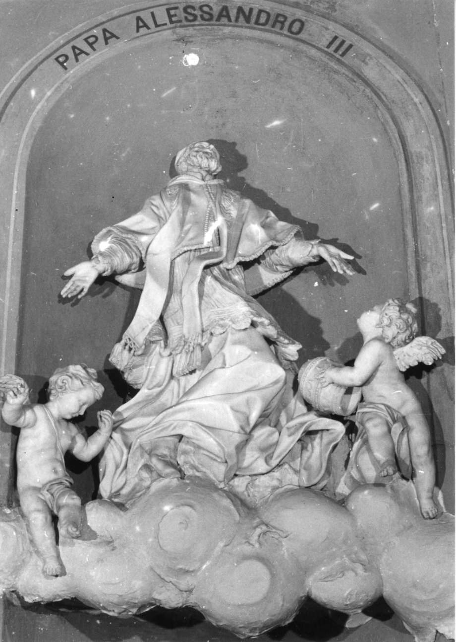 ascesa al cielo di papa Alessandro III (scultura, opera isolata) - bottega ligure (sec. XVIII)