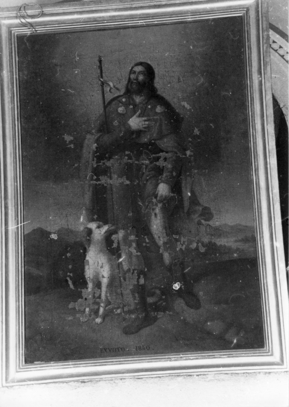 San Rocco (dipinto, opera isolata) di Mosca Moro Luigi Alessandro (metà sec. XIX)