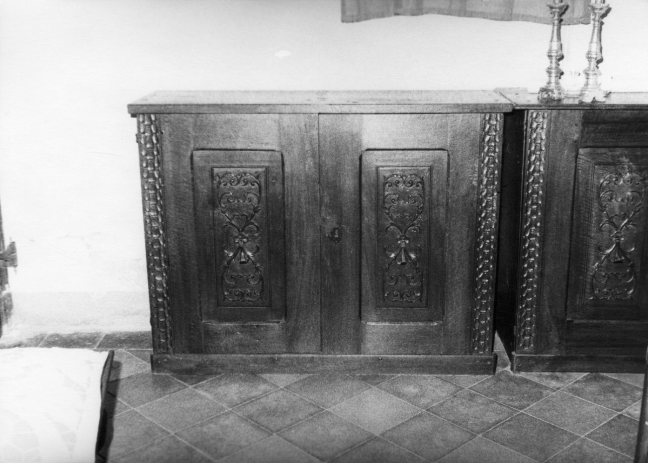 armadio da sacrestia, coppia - bottega piemontese (ultimo quarto sec. XVII)