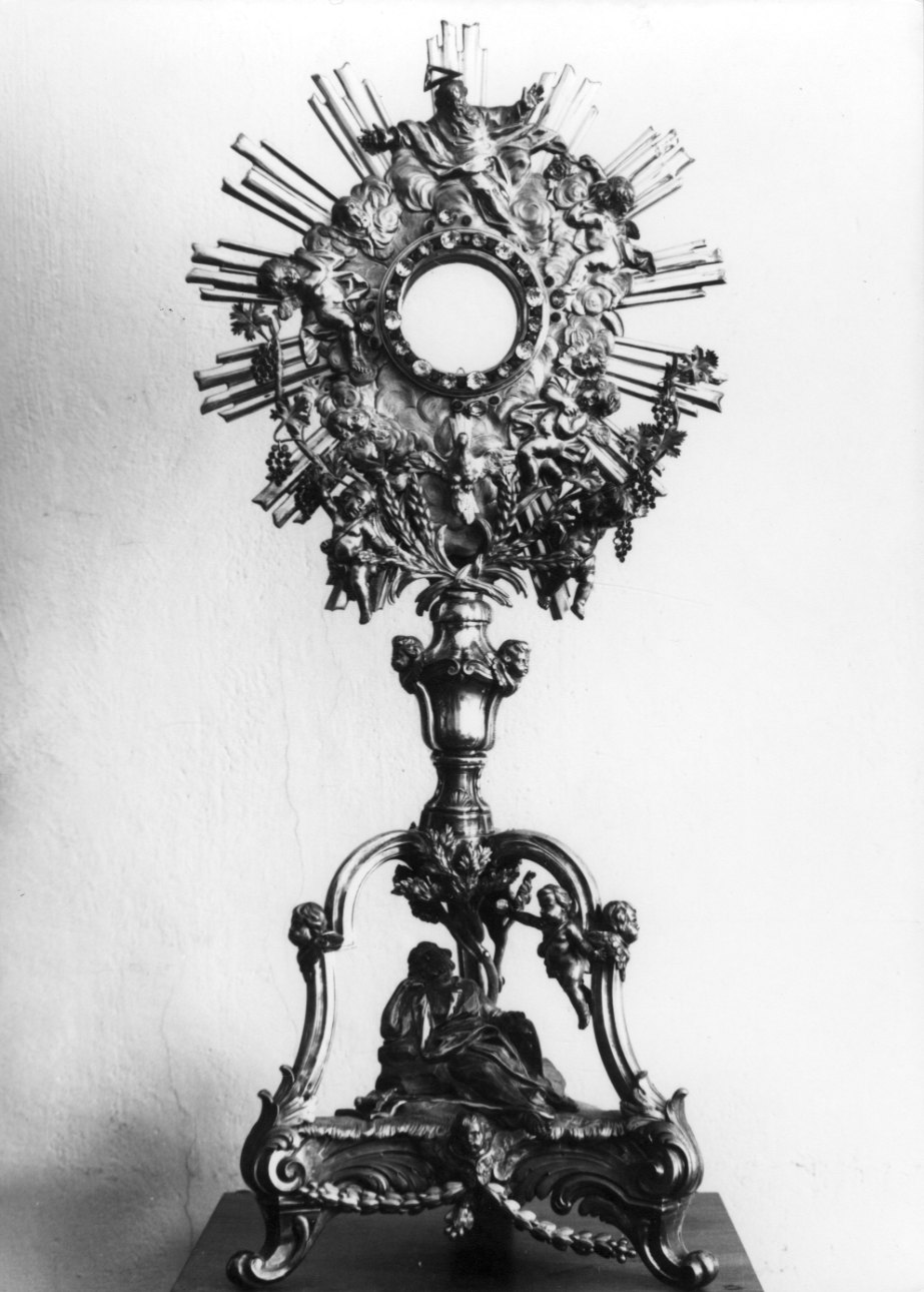 ostensorio - a raggiera, opera isolata - bottega piemontese (seconda metà sec. XVIII)