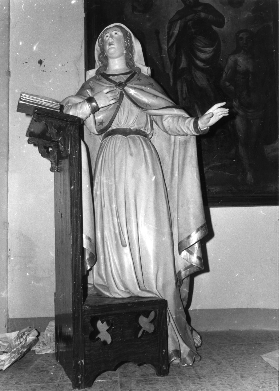 Madonna annunciata (statua, opera isolata) - bottega torinese (seconda metà sec. XIX)