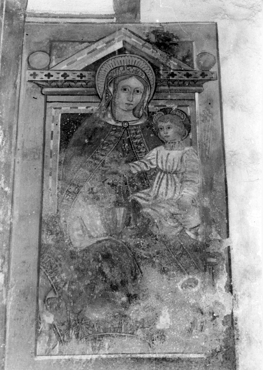 Madonna in trono con Bambino (dipinto, opera isolata) - ambito biellese (primo quarto sec. XVI)