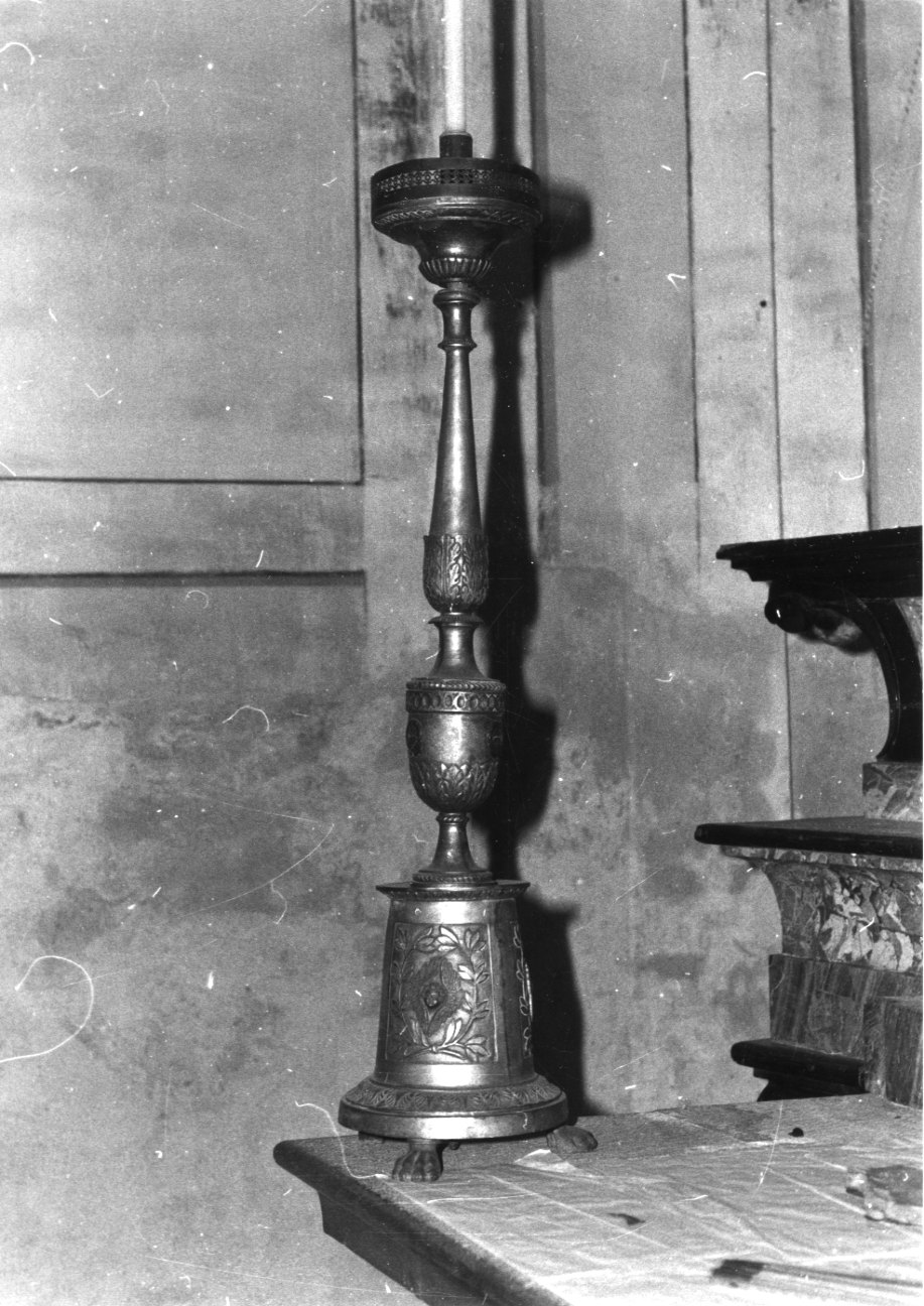 candeliere, serie - bottega piemontese (primo quarto sec. XIX)