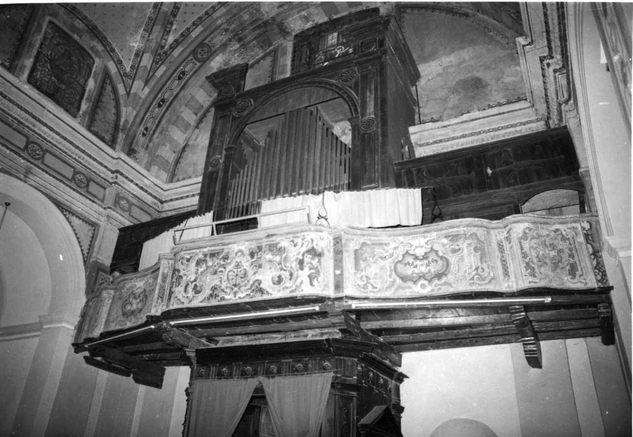 motivi decorativi vegetali con cherubini (cantoria, opera isolata) - bottega vercellese (prima metà sec. XIX)