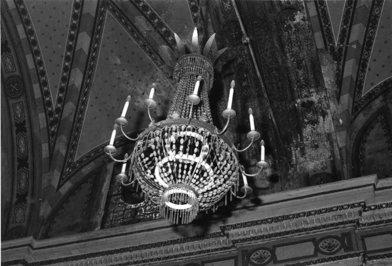 lampadario da chiesa, opera isolata - bottega piemontese (seconda metà sec. XIX)