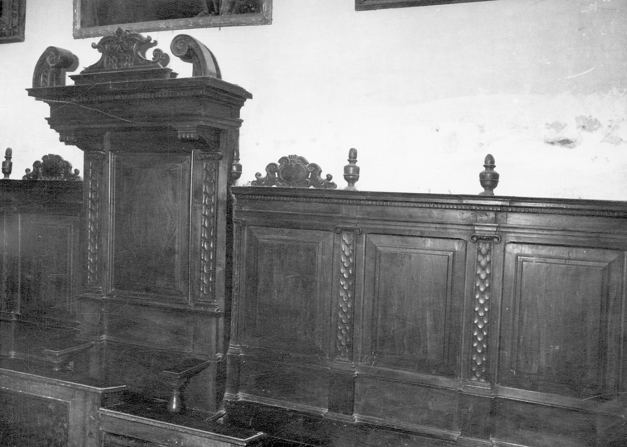 stalli del coro, complesso decorativo di Sotto Stefano, Capetto Antonio (ultimo quarto, ultimo quarto sec. XVII, sec. XVIII)
