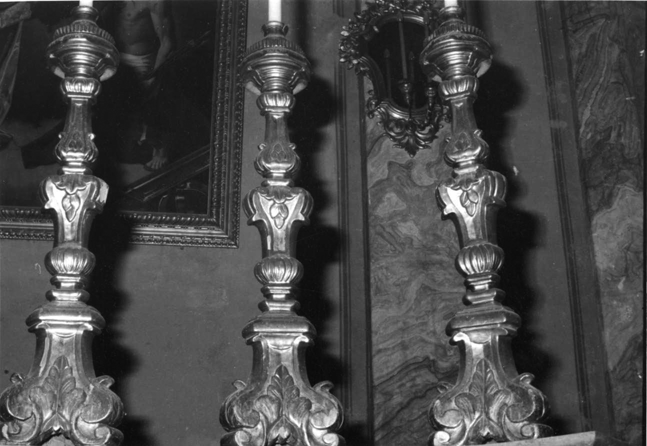 candeliere, serie - bottega vercellese (prima metà sec. XIX)