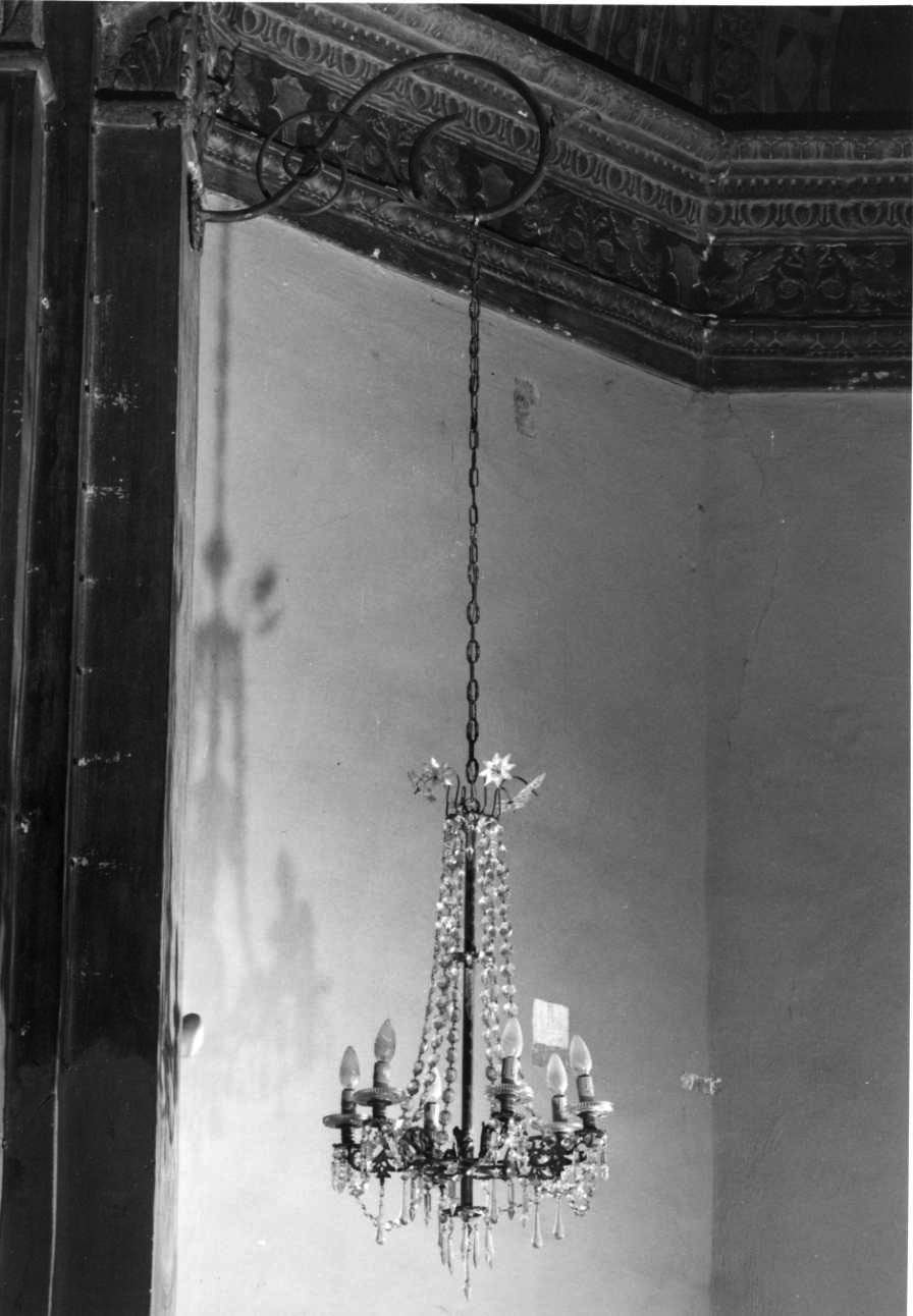 lampadario da chiesa, serie - bottega lombarda (fine/inizio secc. XIX/ XX)