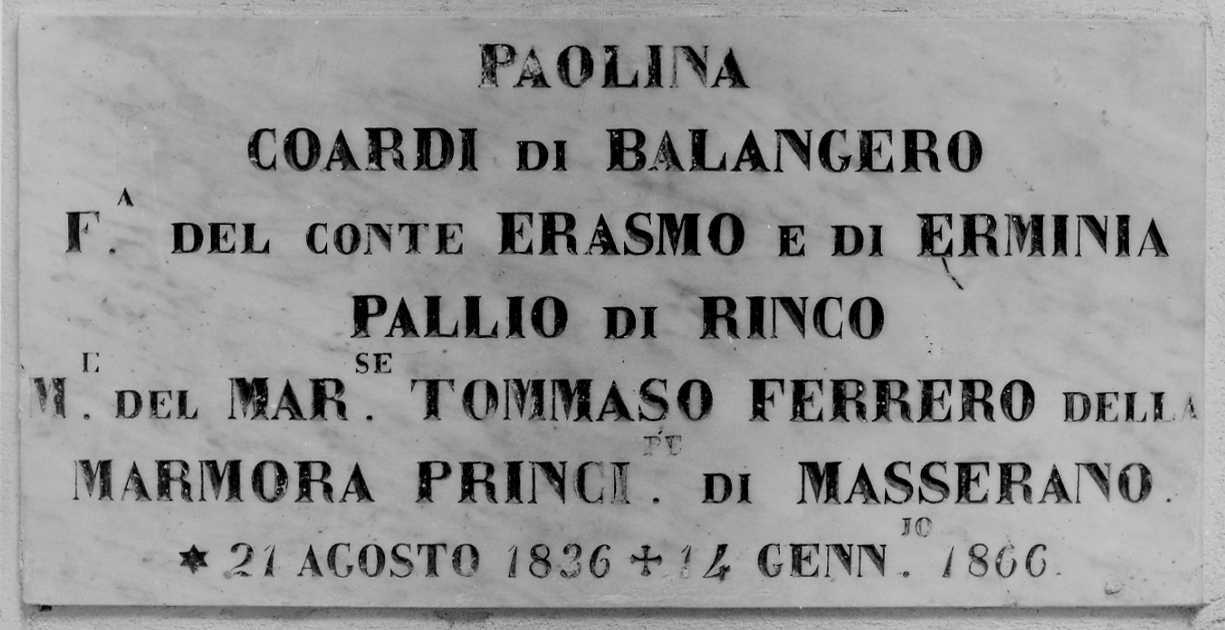 lastra tombale, opera isolata - bottega piemontese (terzo quarto sec. XIX)