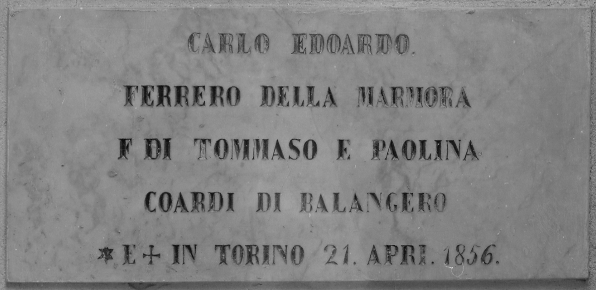 lastra tombale, opera isolata - bottega piemontese (metà sec. XIX)