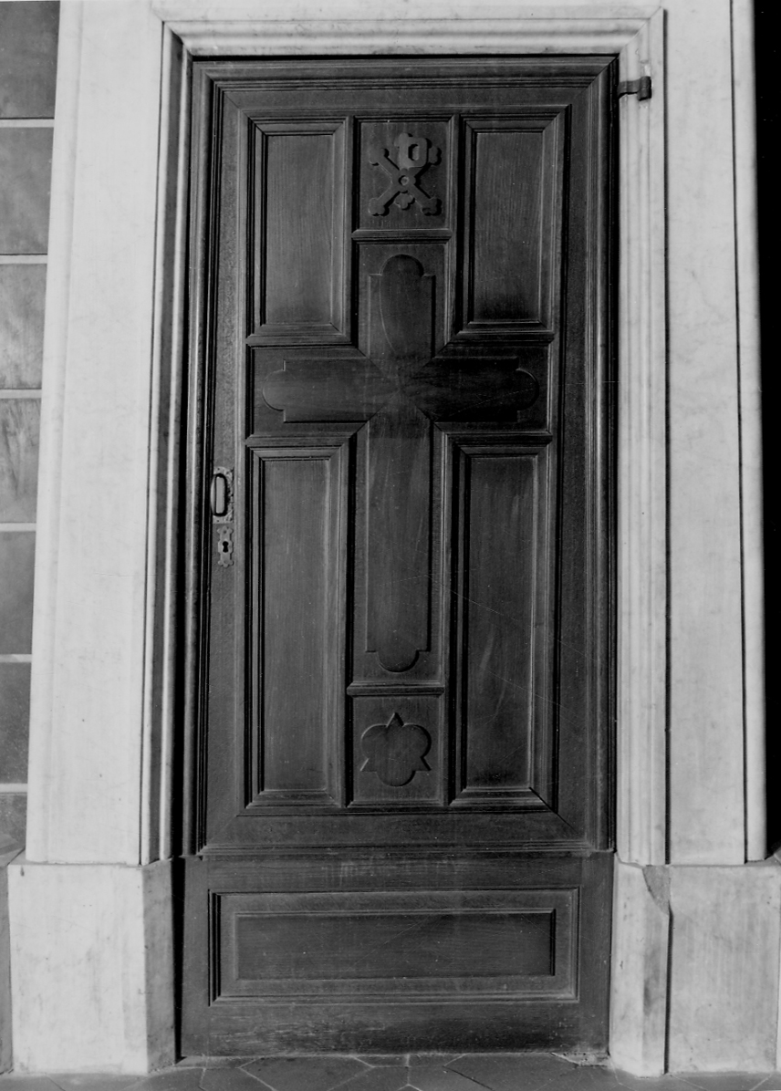 porta - ad un battente, opera isolata - bottega piemontese (seconda metà sec. XIX)