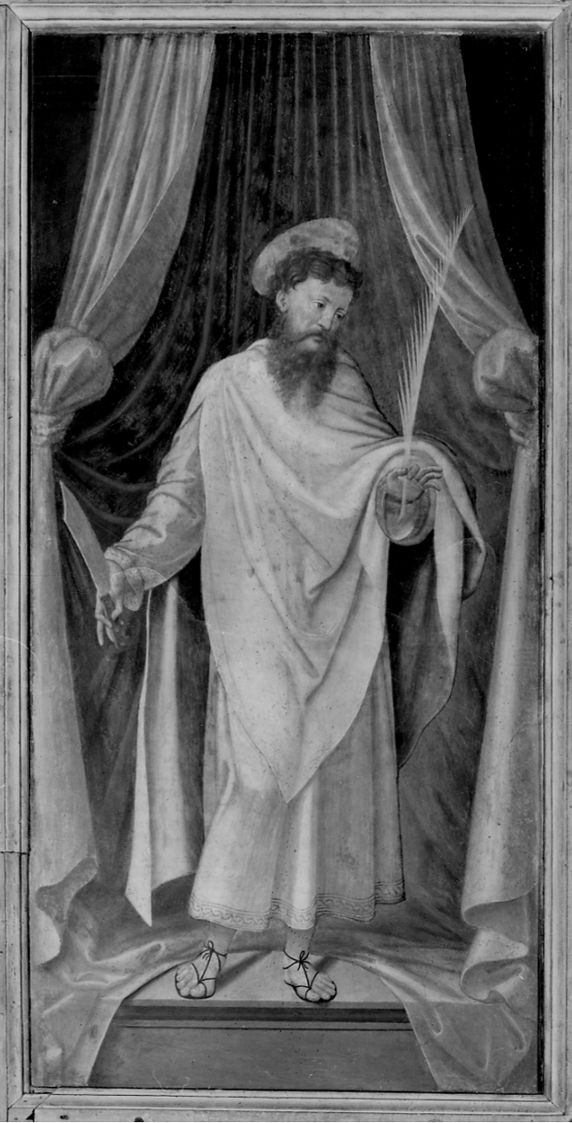 San Bartolomeo (dipinto, opera isolata) di Oldoni Boniforte (metà sec. XVI)