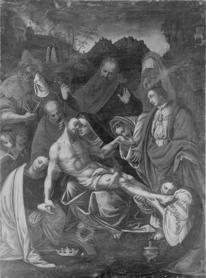 compianto sul Cristo morto (dipinto, opera isolata) - ambito piemontese (sec. XVII)