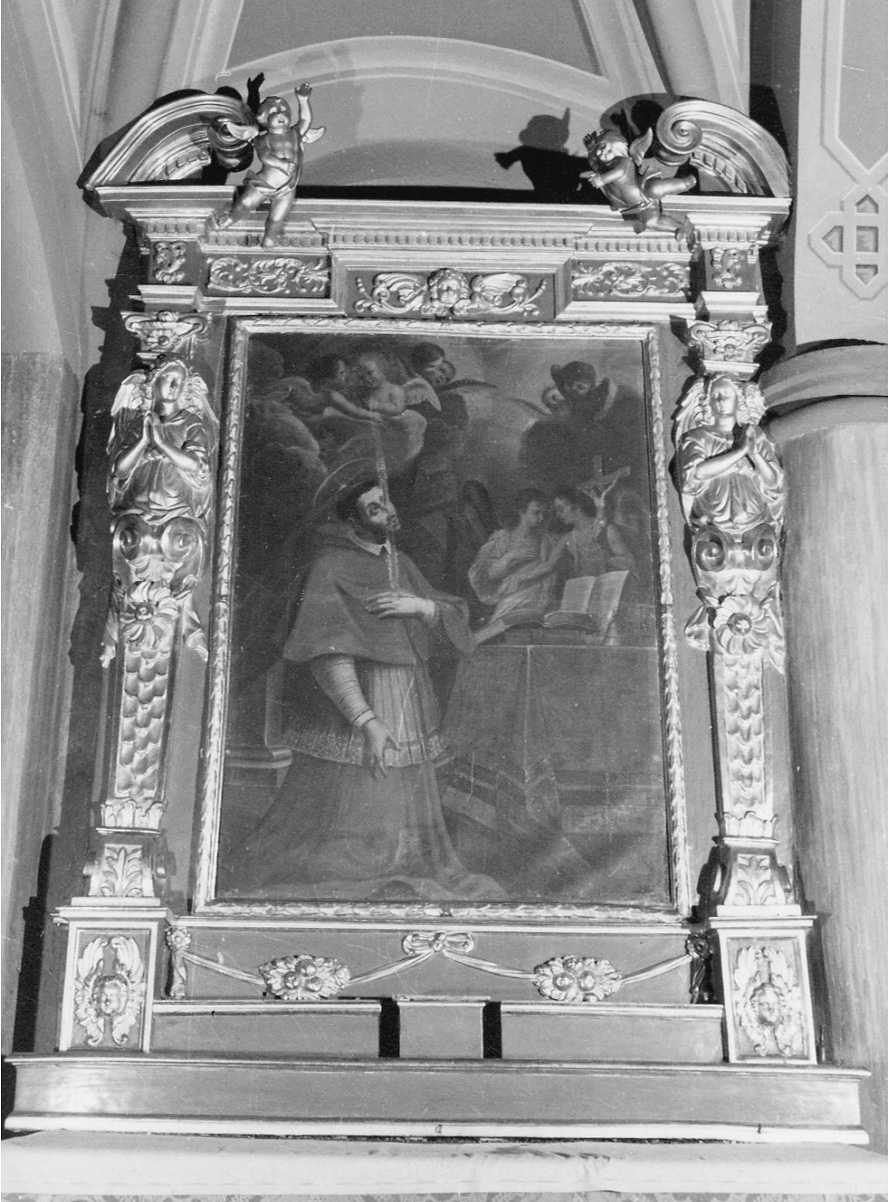 San Carlo Borromeo in adorazione della croce (dipinto, opera isolata) - ambito Italia centro-settentrionale (seconda metà sec. XVII)