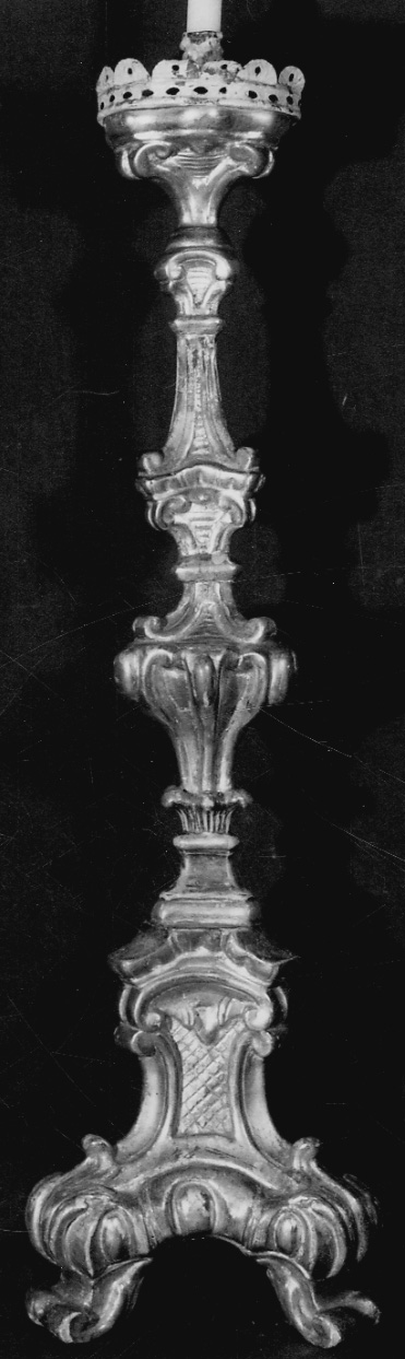 candeliere, coppia - bottega biellese (prima metà sec. XVIII)