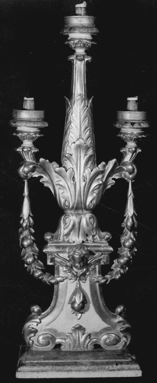 candeliere d'altare, serie - bottega biellese (fine/inizio secc. XVIII/ XIX)