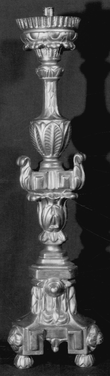 candeliere d'altare, serie - bottega biellese (fine/inizio secc. XVIII/ XIX)