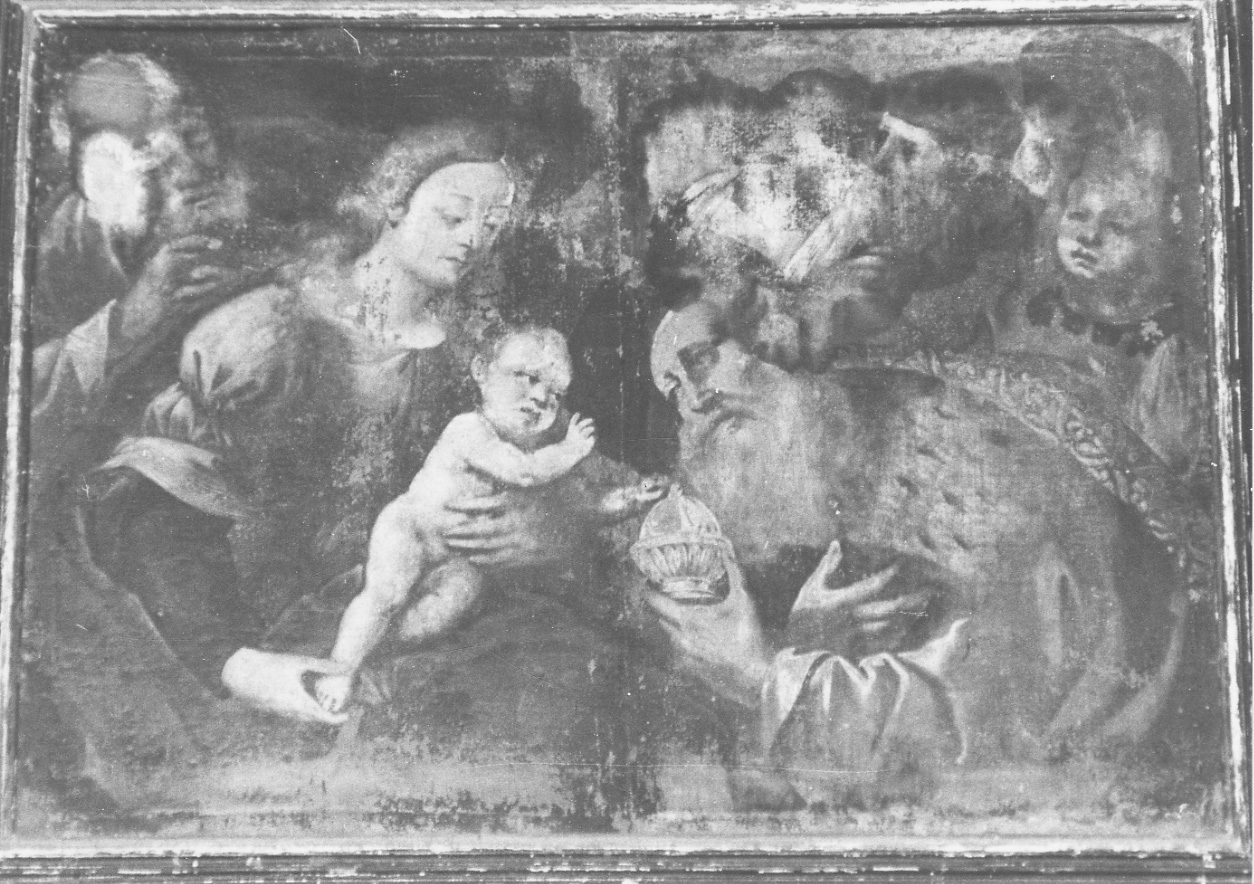 adorazione dei Re Magi (dipinto, elemento d'insieme) - ambito piemontese (seconda metà sec. XVI)